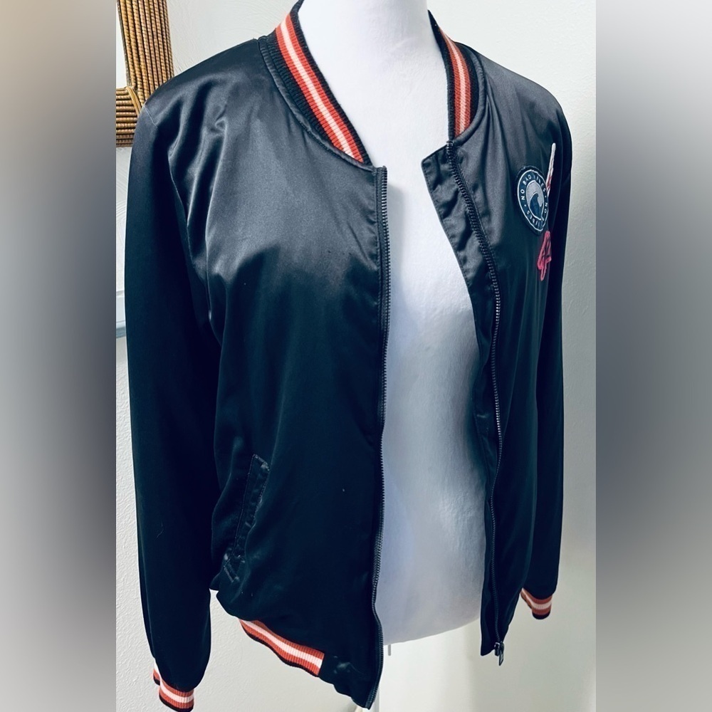 Blockcore Varsity Retro Style Full Zip Up Jacket Size Medium - Picture 7 of 10